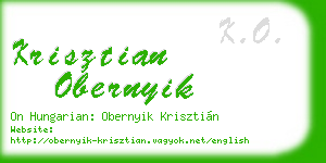 krisztian obernyik business card